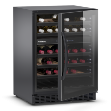 Холодильник для вина з двома температурними зонами і скляними дверцятами без рами Dometic E45FG